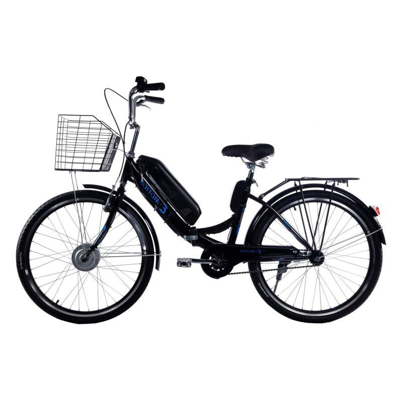 Електровелосипед складний з низькою рамою E-motion 36V 14Ah 350W / чорно-синій